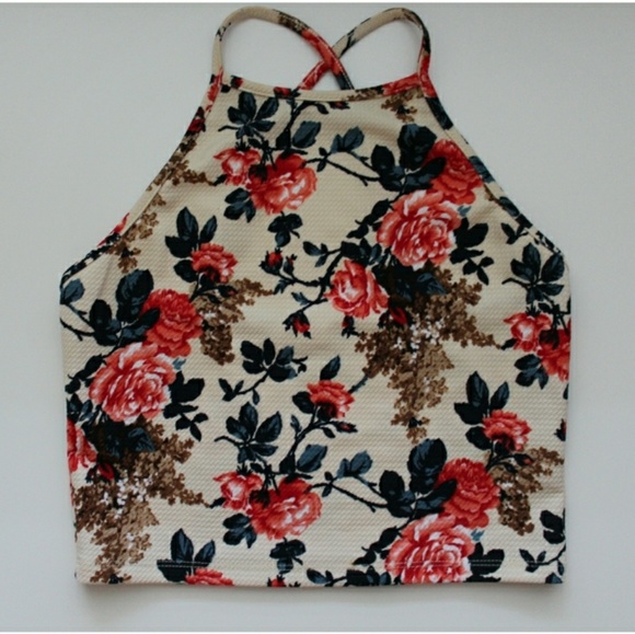 Cute floral crop top 🌸 - Picture 1 of 3